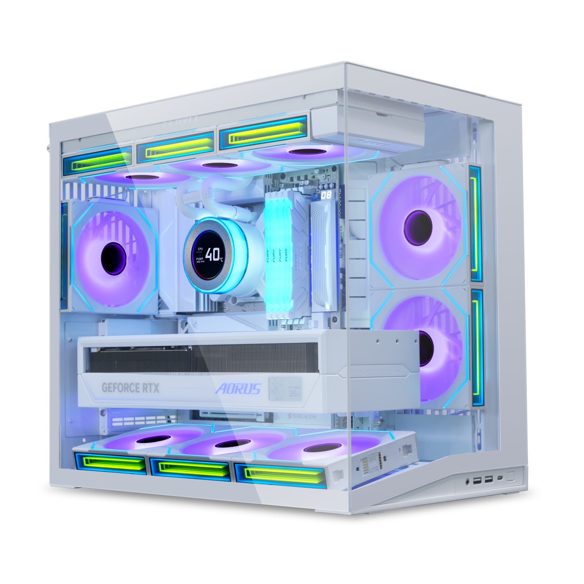 Lian Li O11D Mini V2 Lian Li O11D Mini V2 com exemplo de hardware