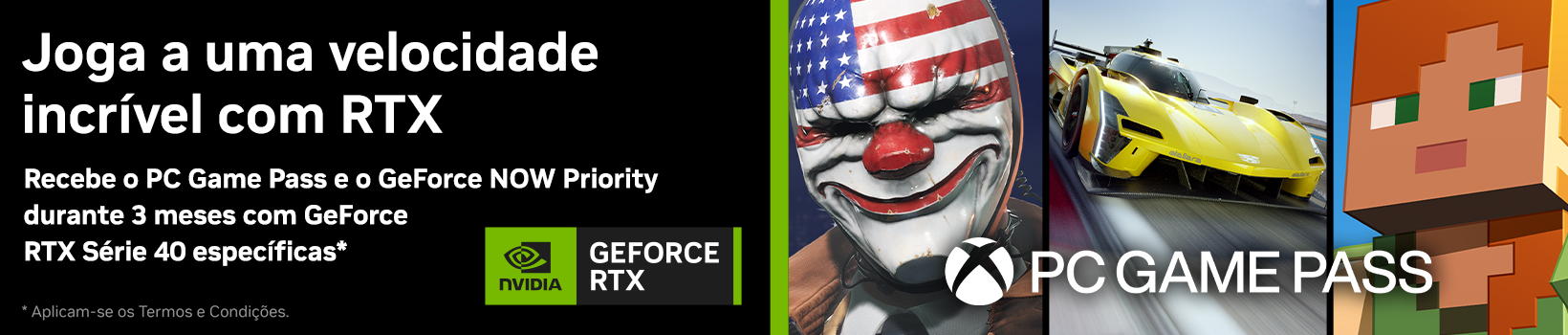 Adquira a RTX 40 e ganhe 3 meses gratuitos de Game Pass e prioridade no GeForce NOW