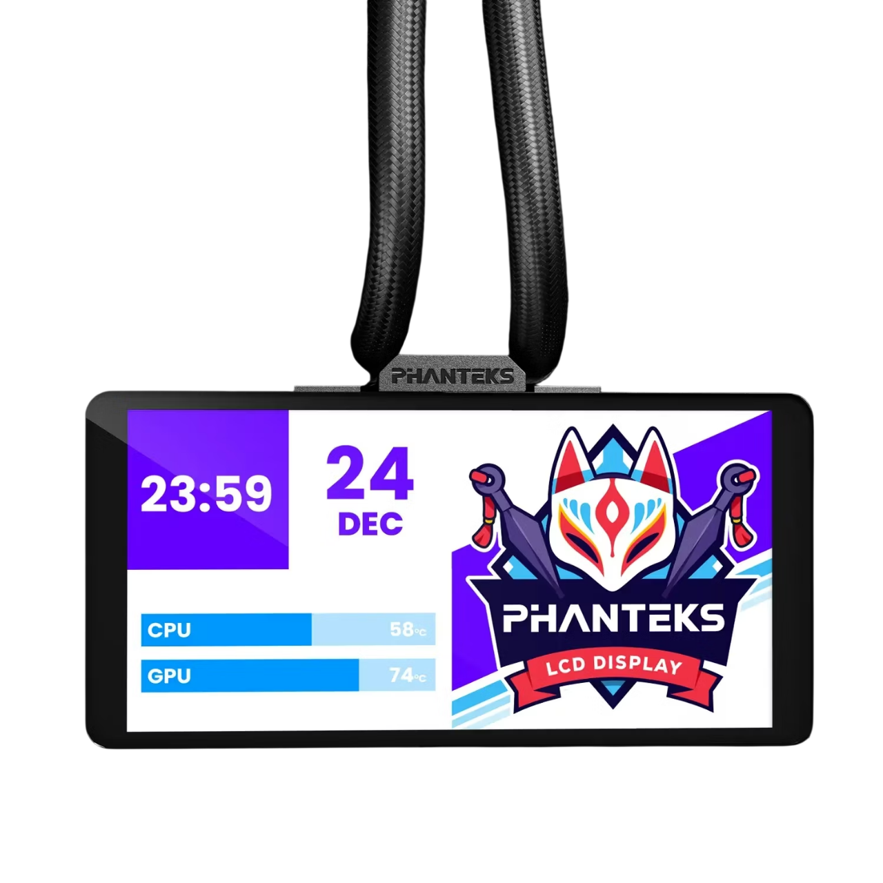 Ecrã do AIO com diferentes widgets