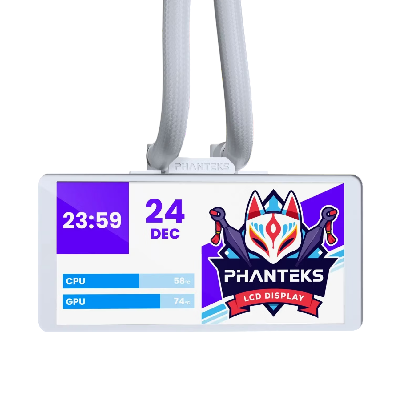 Ecrã do AIO com diferentes widgets