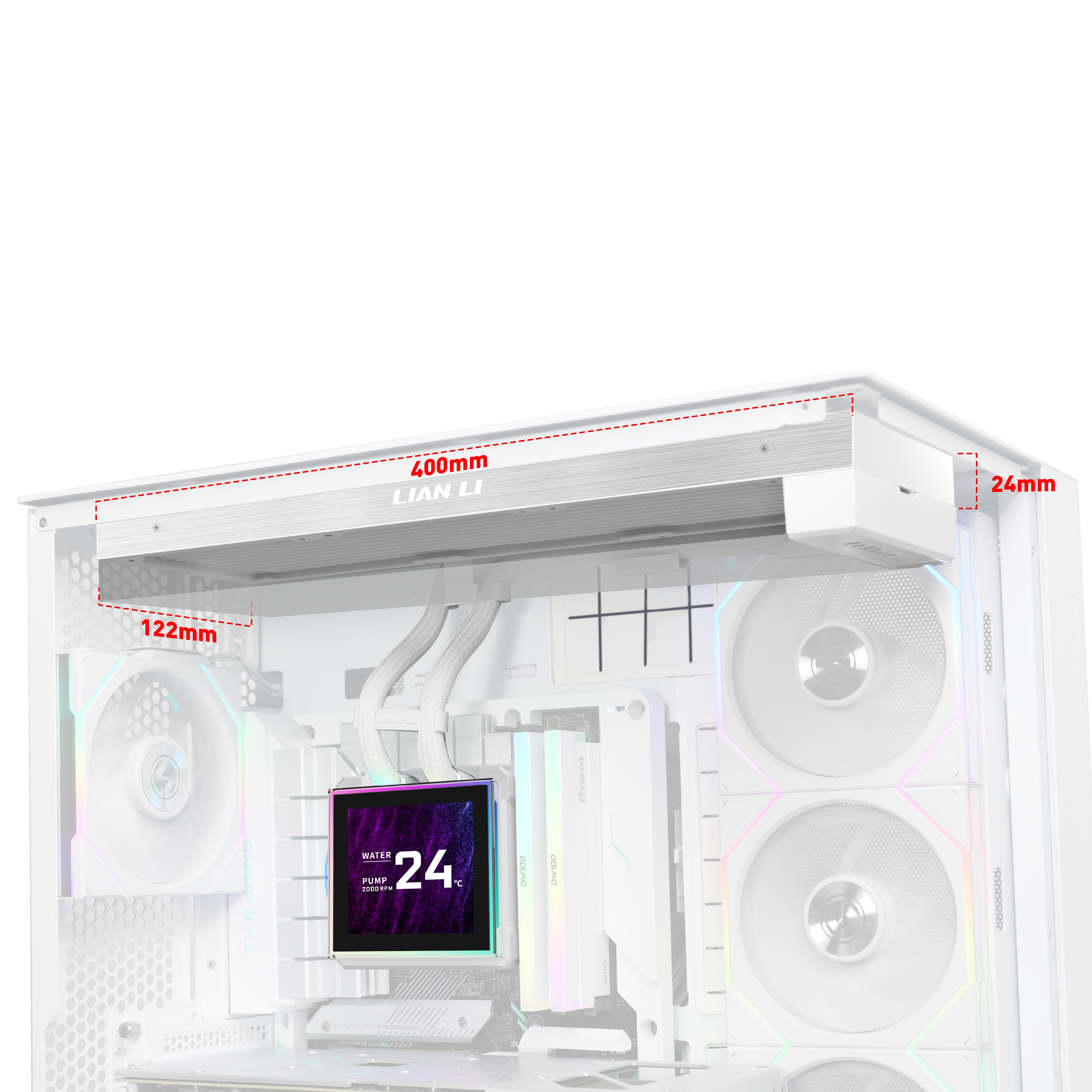 HydroShift II LCD-S instalado num PC