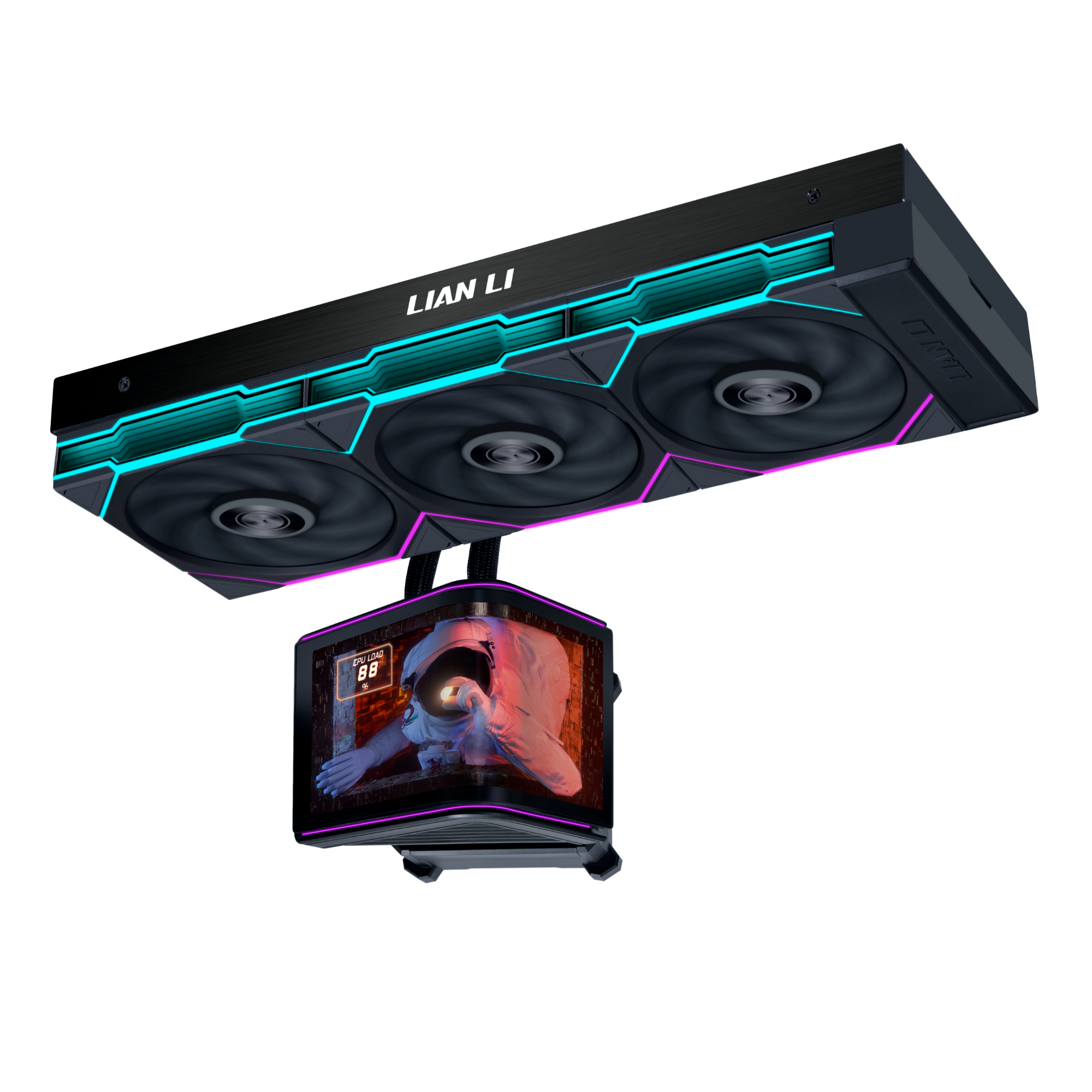 Ecrã OLED do Lian Li HydroShift II OLED Curved
