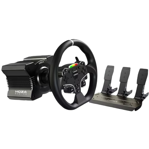 Simulador de Corrida MOZA Racing R5 (base R5 direct-drive, Volante ES, Pedais SR-P Lite)