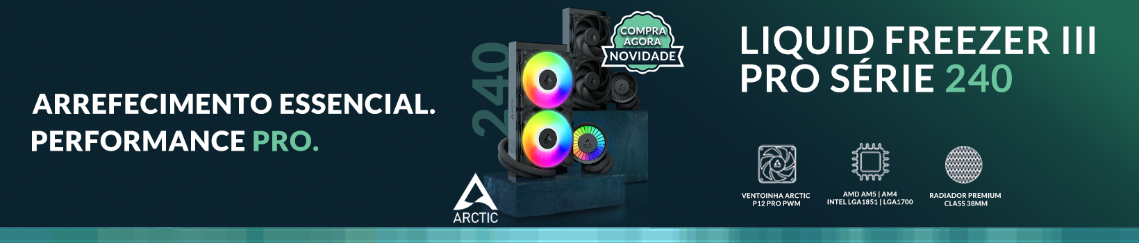Já chegaram à Globaldata os novos Water Cooler CPU AIO Arctic Liquid Freezer III PRO