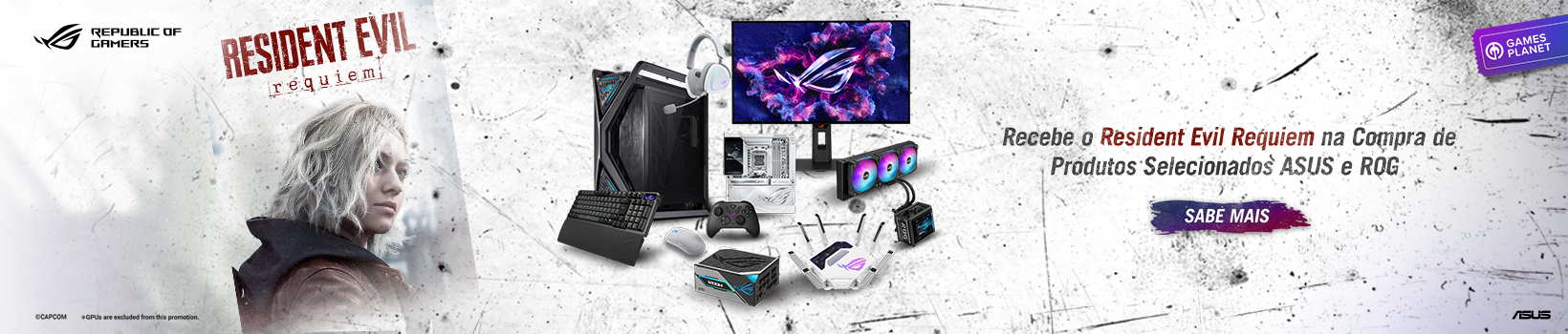 Obtém o Resident Evil Requiem na compra de produtos ASUS selecionados
