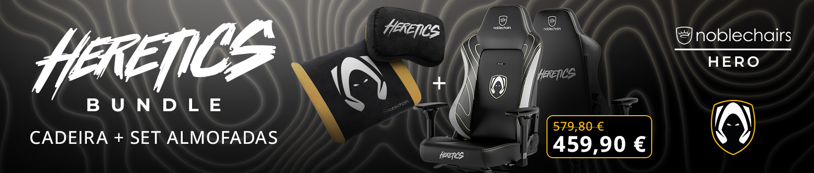 Picture of Compra já o Bundle noblechairs HERO - Team Heretics Edition + Set de Almofadas noblechairs - Heretics Edition