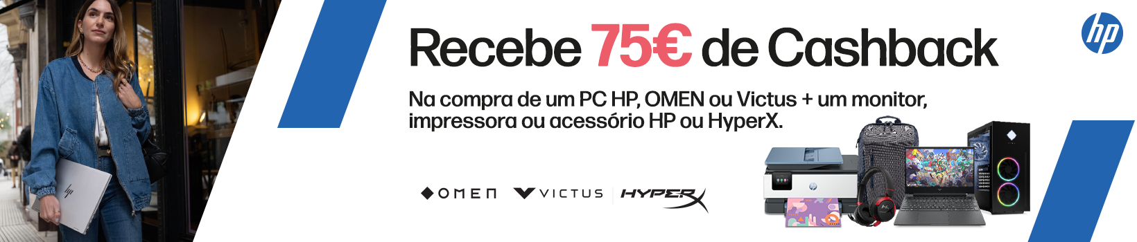 Picture of Aproveita a campanha de cashback HP no valor de 75 Eur, se comprares Computador ou Portátil juntamente com outro produto HP.