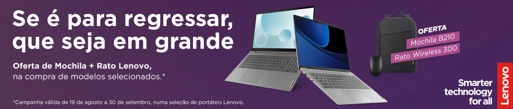 Descontos em Portáteis Lenovo - Back to School