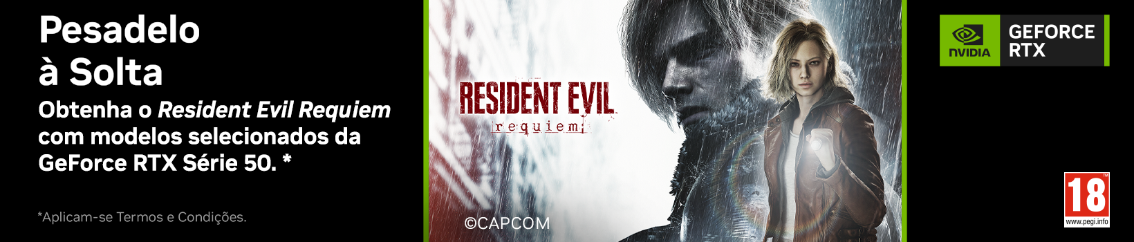 Obtenha o Resident Evil Requiem com modelos selecionados da GeForce RTX Série 50