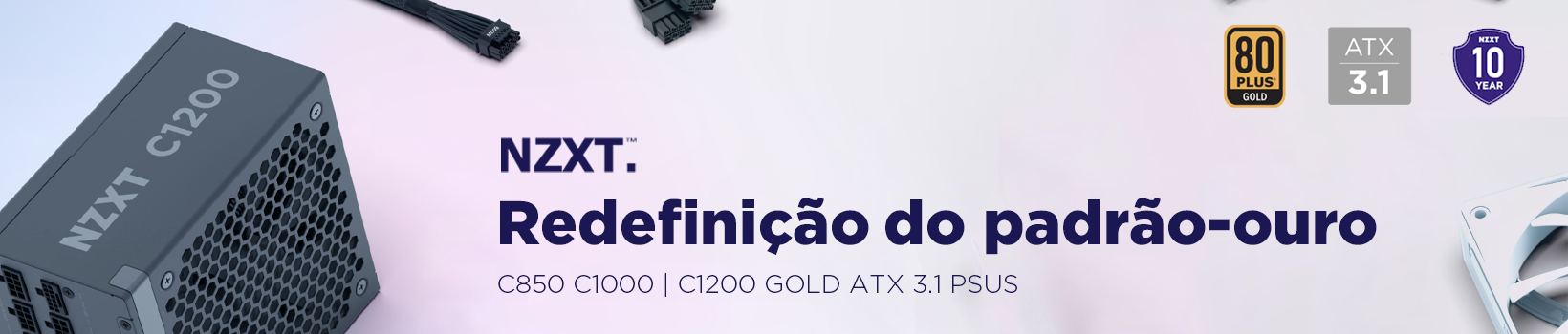Conhece as novas Fontes de Alimentação NZXT ATX 3.1