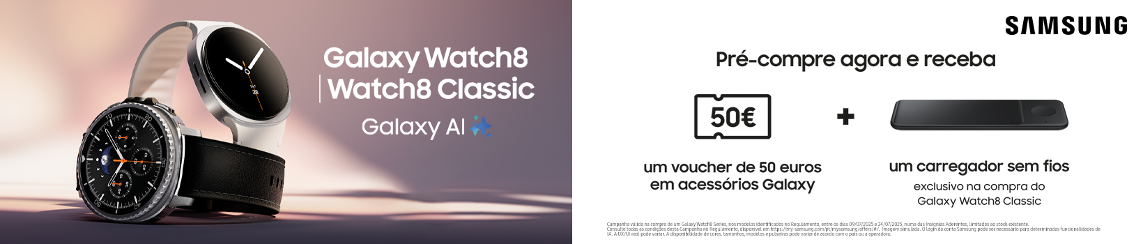 Lançamento dos novos Samsung Galaxy Watch8 e Watch8 Classic