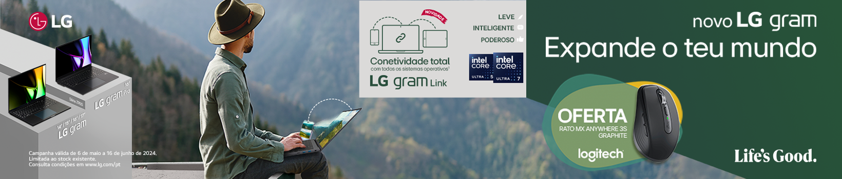 Novos Portáteis LG-GRAM + oferta Rato