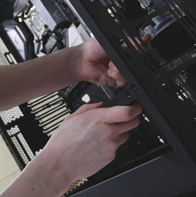 man building computer gaming pc custom built intel nvidia graphics card