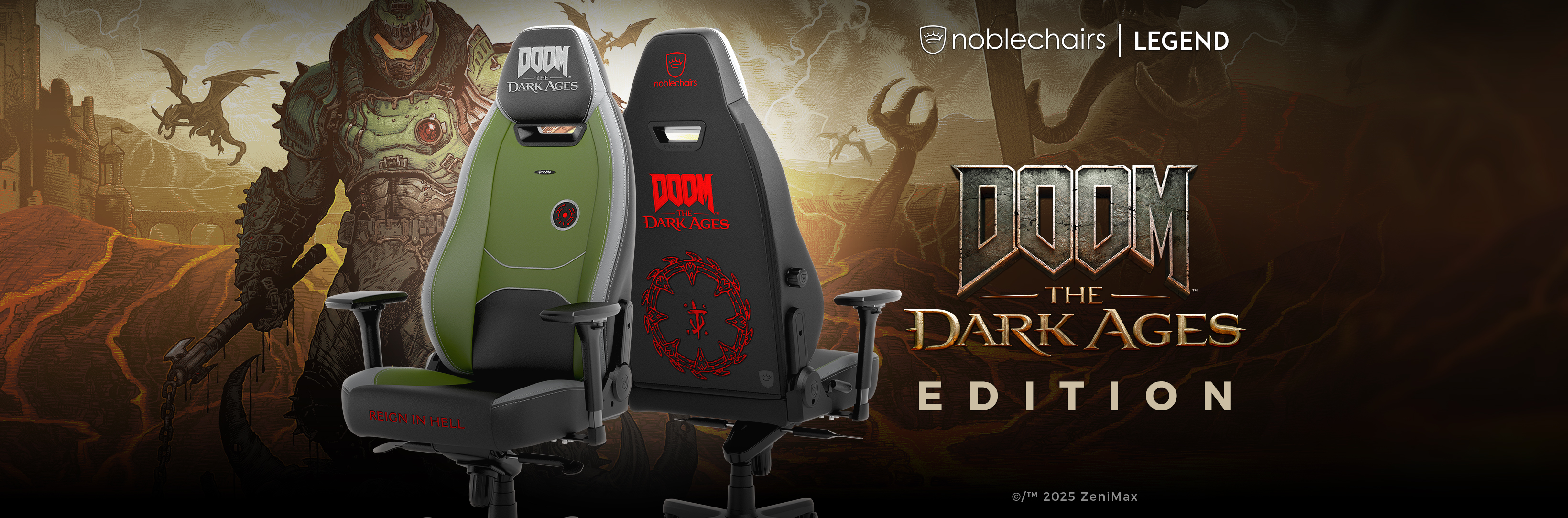 Picture of Conhece a noblechairs LEGEND Gaming DOOM The Dark Ages Edition