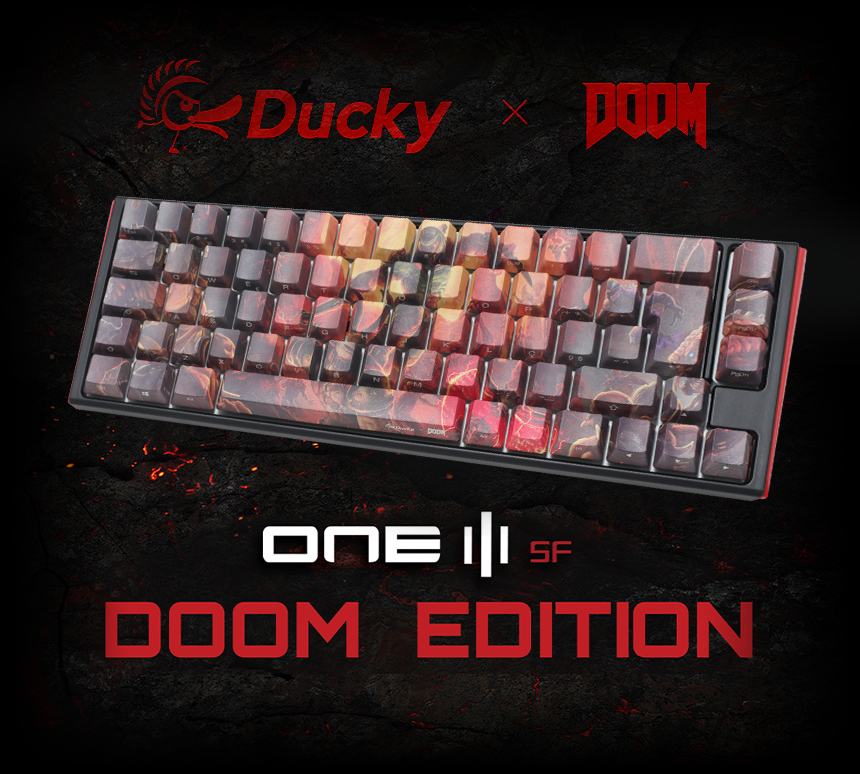 Novos Teclados Ducky One 3 Doom Edition