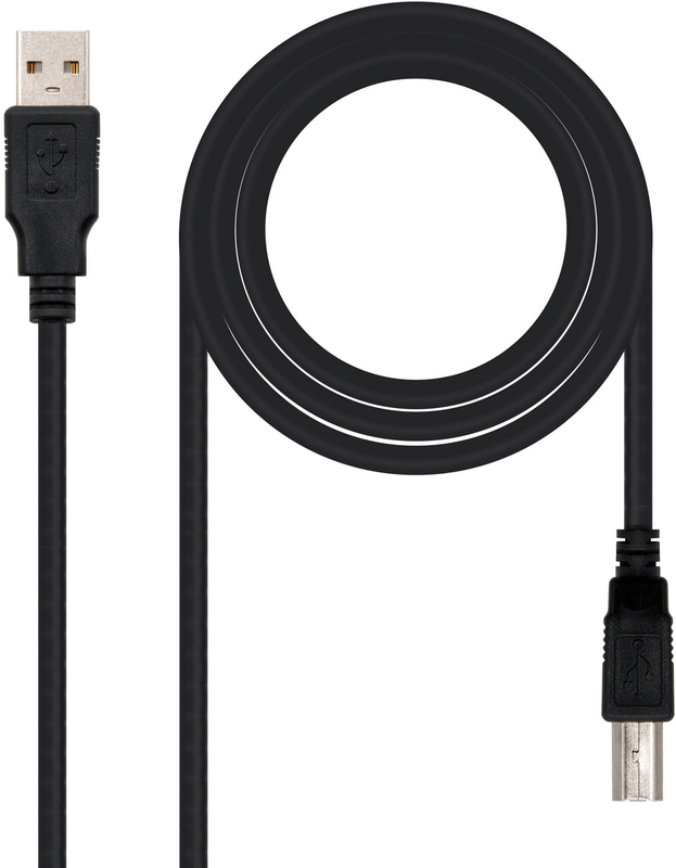 Nanocable - Cabo USB 2.0 Nanocable USB-A/M > USB-B/M 1.8 M Preto