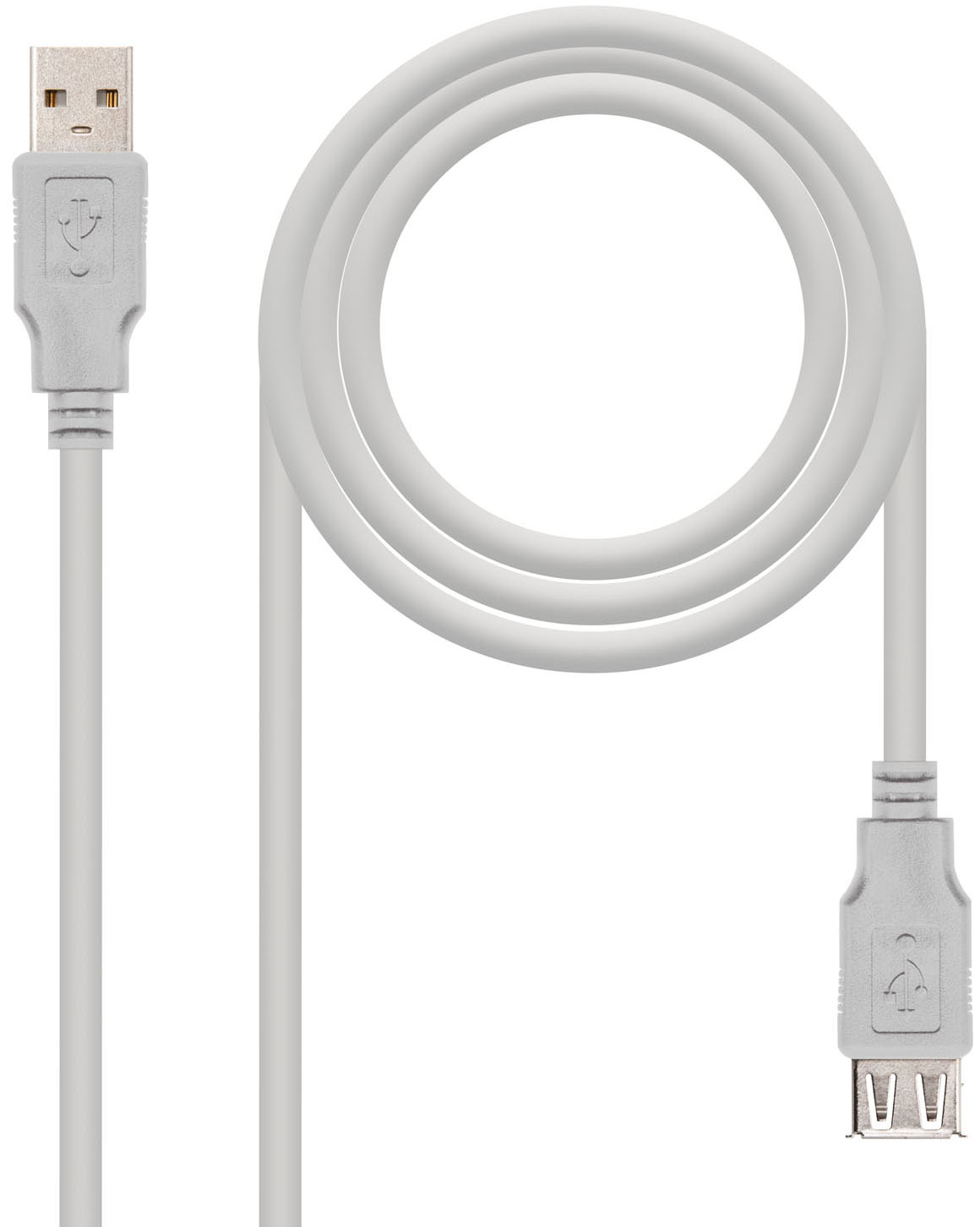Nanocable - Cabo USB 2.0 Nanocable USB-A M/F 1 M Bege