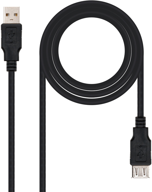Nanocable - Cabo USB 2.0 Nanocable USB-A M/F 1.8 M Preto