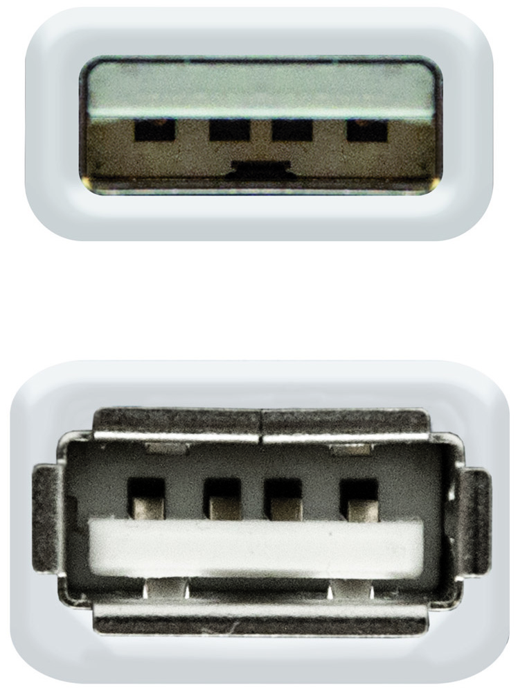 Nanocable - Cabo USB 2.0 Nanocable USB-A M/F 3 M Bege