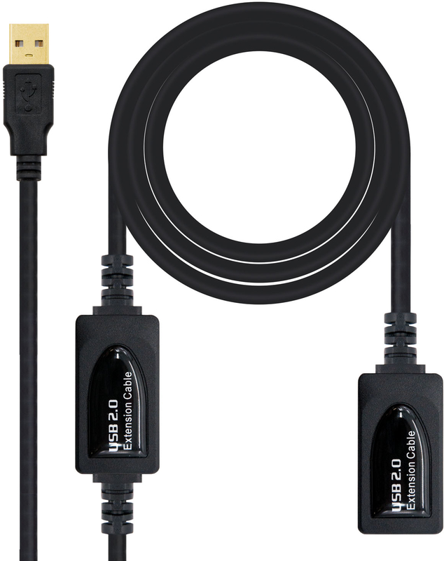 Picture of Picture of Cabo USB 2.0 Nanocable Extensão c/ Amplificador USB-A M/F 10 M