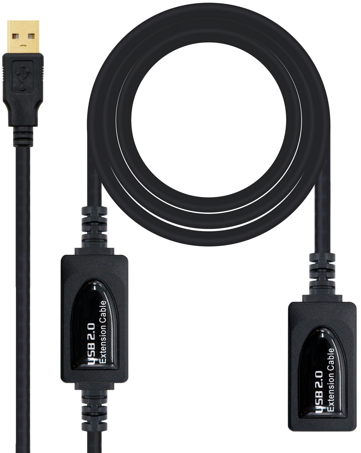 Nanocable - Cabo USB 2.0 Nanocable Extensão c/ Amplificador USB-A M/F 15 M