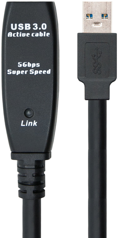 Picture of Picture of Cabo USB 3.0 Nanocable Extensão USB-A M/F 15 M Preto