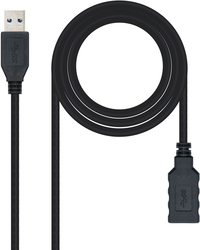 Nanocable - Cabo USB 3.0 Nanocable USB-A M/F 1 M Preto