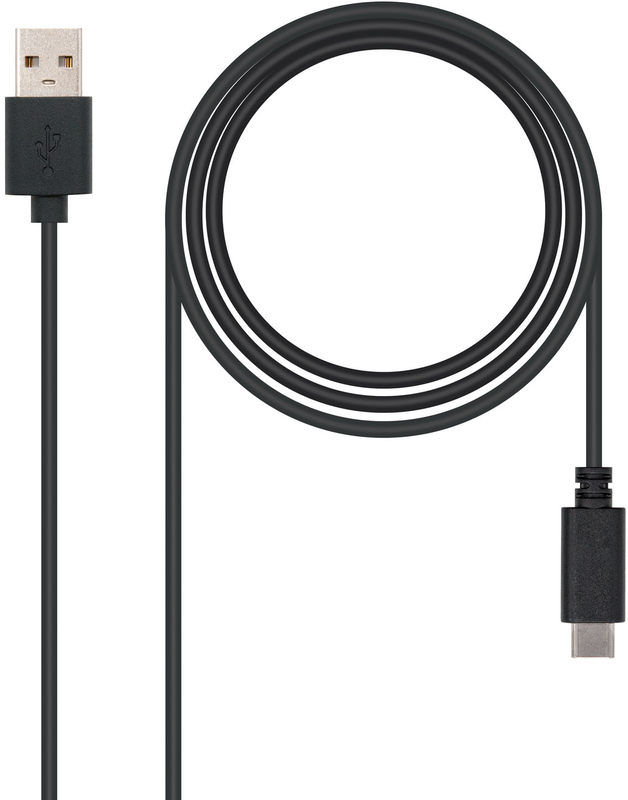 Nanocable - Cabo USB 2.0 3A Nanocable USB-C/M > USB-A/M 2 M Preto