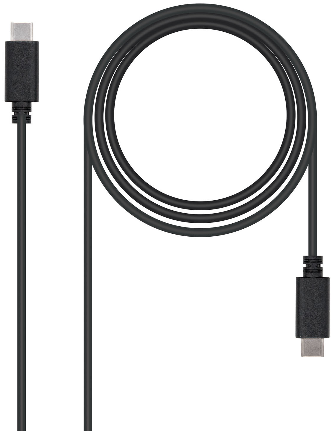 Nanocable - Cabo USB 2.0 3A Nanocable USB-C M/M 0.5 M Preto