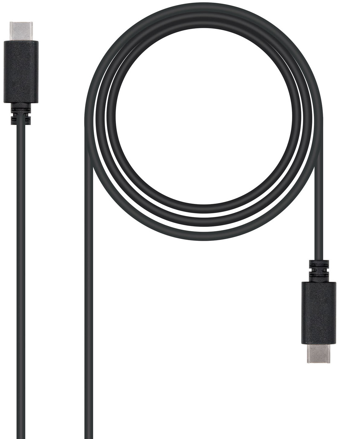 Nanocable - Cabo USB 2.0 3A Nanocable USB-C M/M 1 M Preto