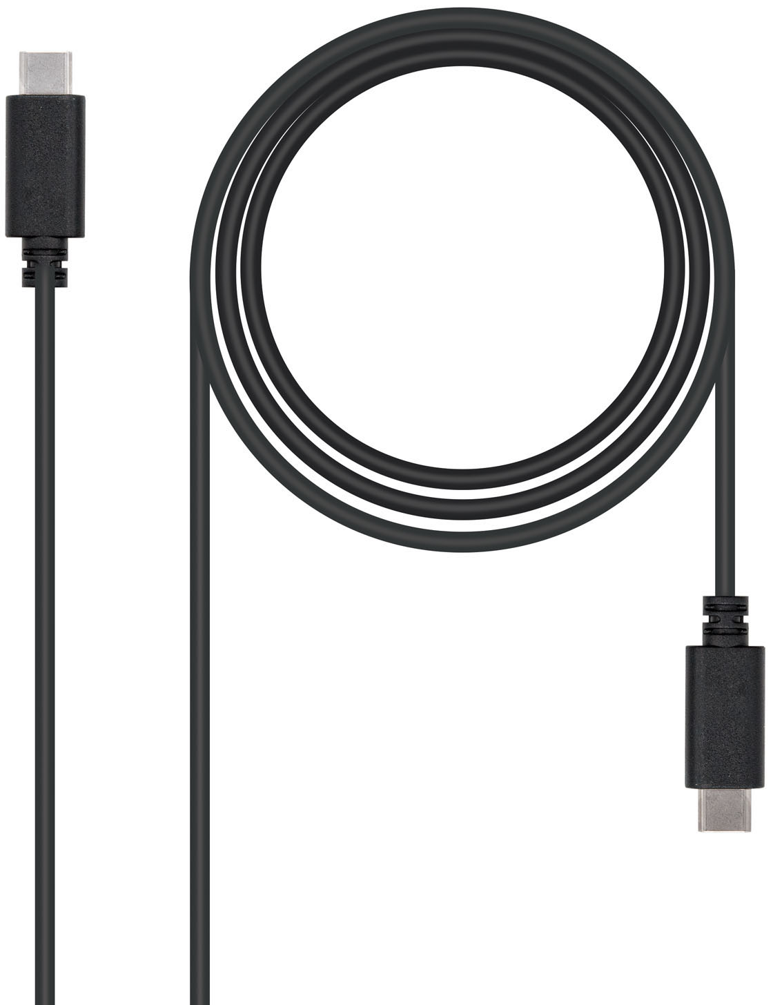 Nanocable - Cabo USB 2.0 3A Nanocable USB-C M/M 2 M Preto