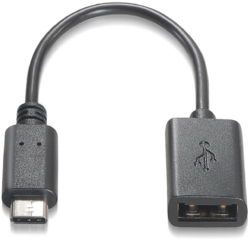 Nanocable - Cabo USB 2.0 3A OTG Nanocable USB-C/M-A/F 15 CM Preto