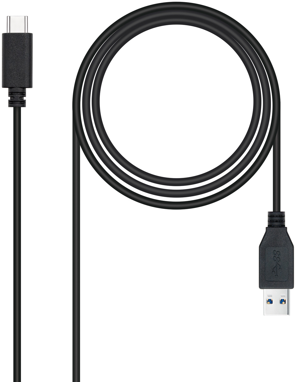 Nanocable - Cabo USB 3.1 Gen2 10Gbps 3A Nanocable USB-C/M > USB-A/M 2 M Preto