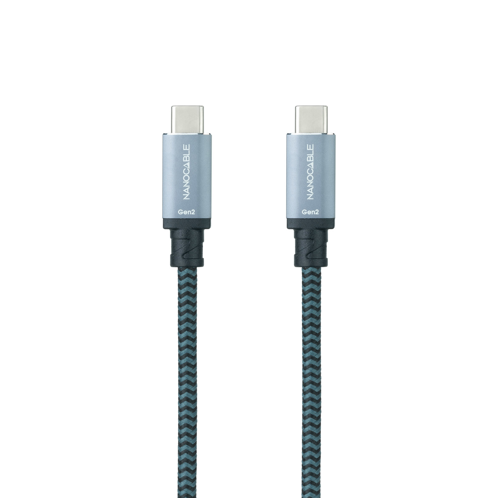 Nanocable - Cabo USB 3.2 Gen2x2 Nanocable 20Gbps 5A/100W 4K/60HZ USB-C M/M 0.5 M Cinzento/Preto