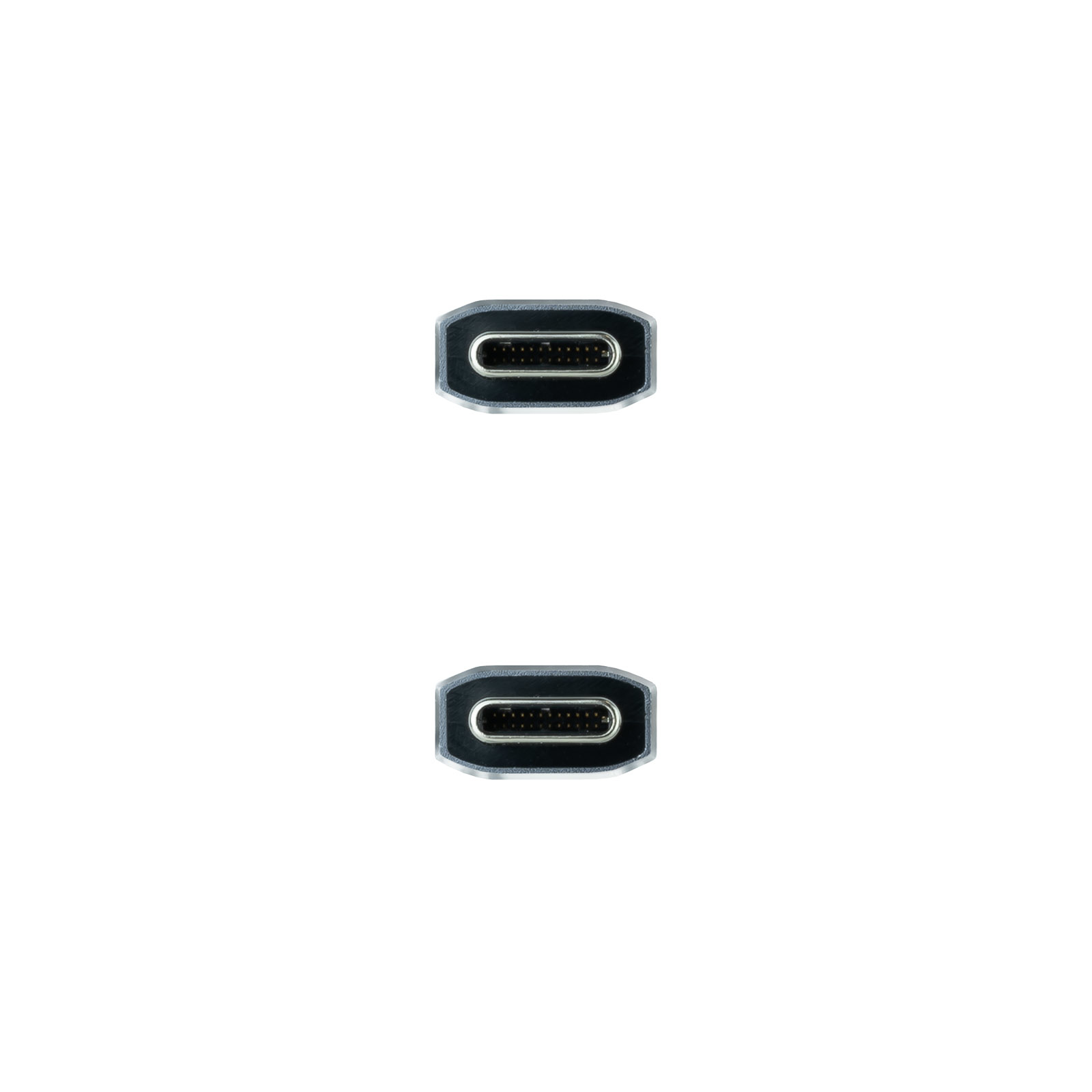 Nanocable - Cabo USB 3.2 Gen2x2 Nanocable 20Gbps 5A/100W 4K/60HZ USB-C M/M 0.5 M Cinzento/Preto