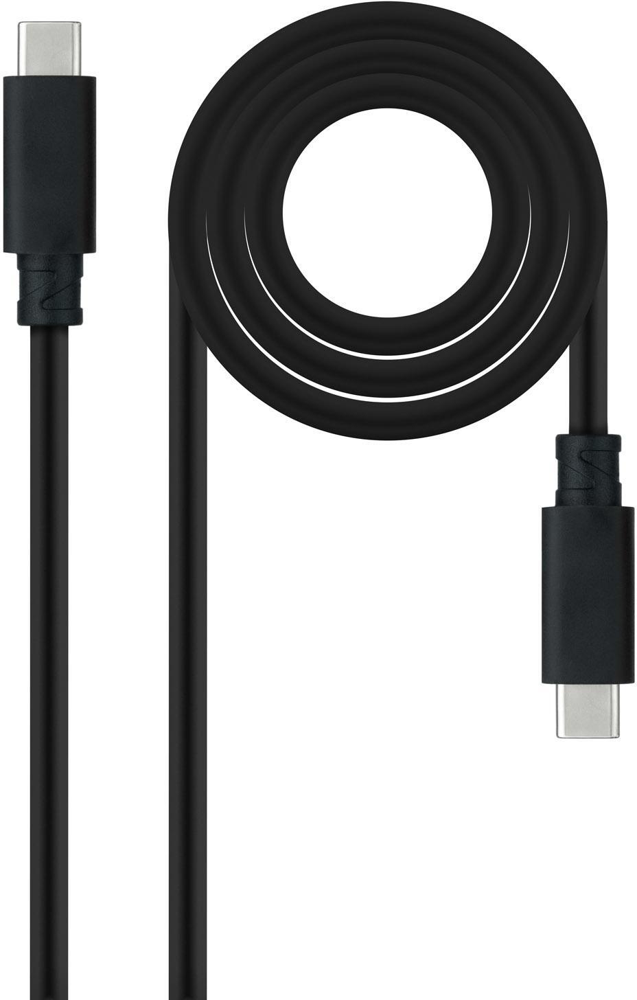 Picture of Picture of Cabo USB 3.2 Gen2x2 Nanocable 20Gbps 5A/100W 4K/60HZ USB-C M/M 3 M Preto