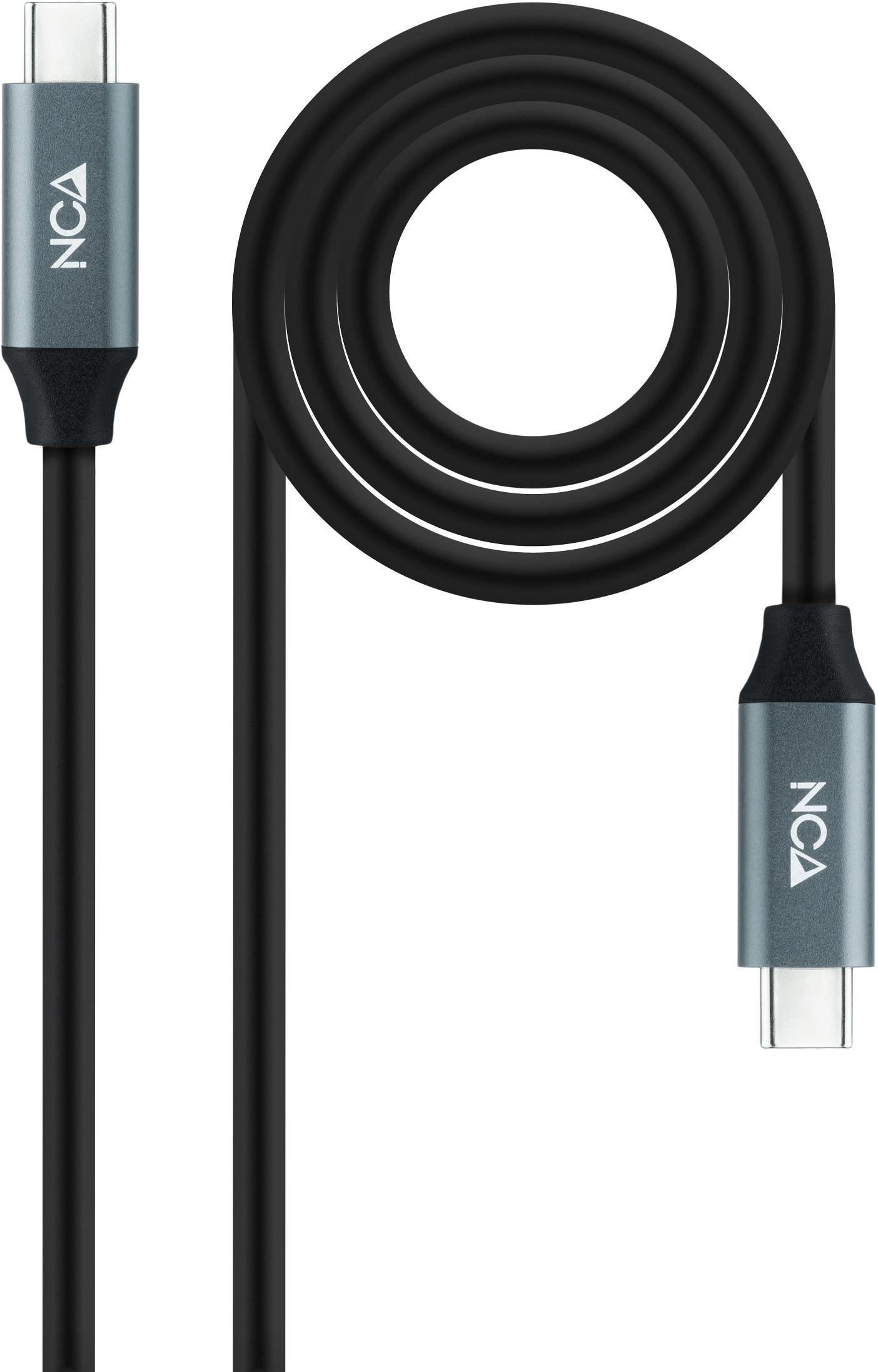 Picture of Picture of Cabo USB 3.2 Gen2x2 Nanocable 20Gbps 5A/100W 4K@60Hz USB-C M/M 0.5 M Preto