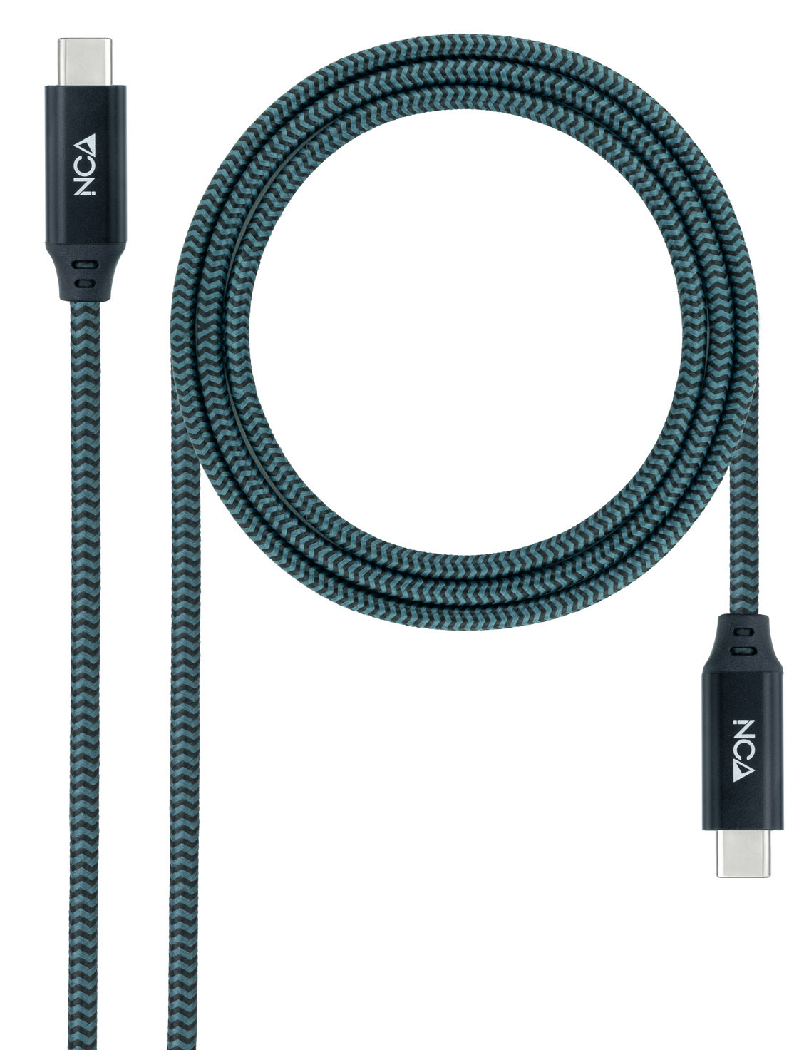 Picture of Picture of Cabo USB 3.2 Gen2x2 Nanocable 20Gbps 5A/100W 4K@60Hz USB-C M/M 1 M Cinzento/Preto