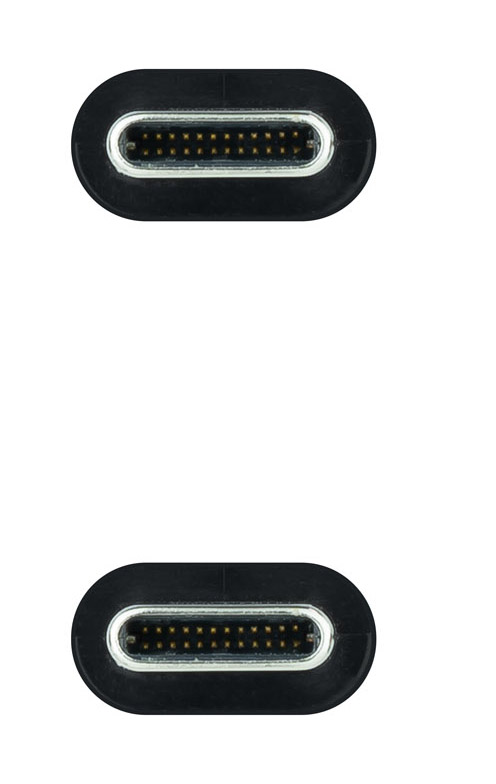 Nanocable - Cabo USB 3.2 Gen2x2 Nanocable 20Gbps 5A/100W 4K@60Hz USB-C M/M 1 M Cinzento/Preto