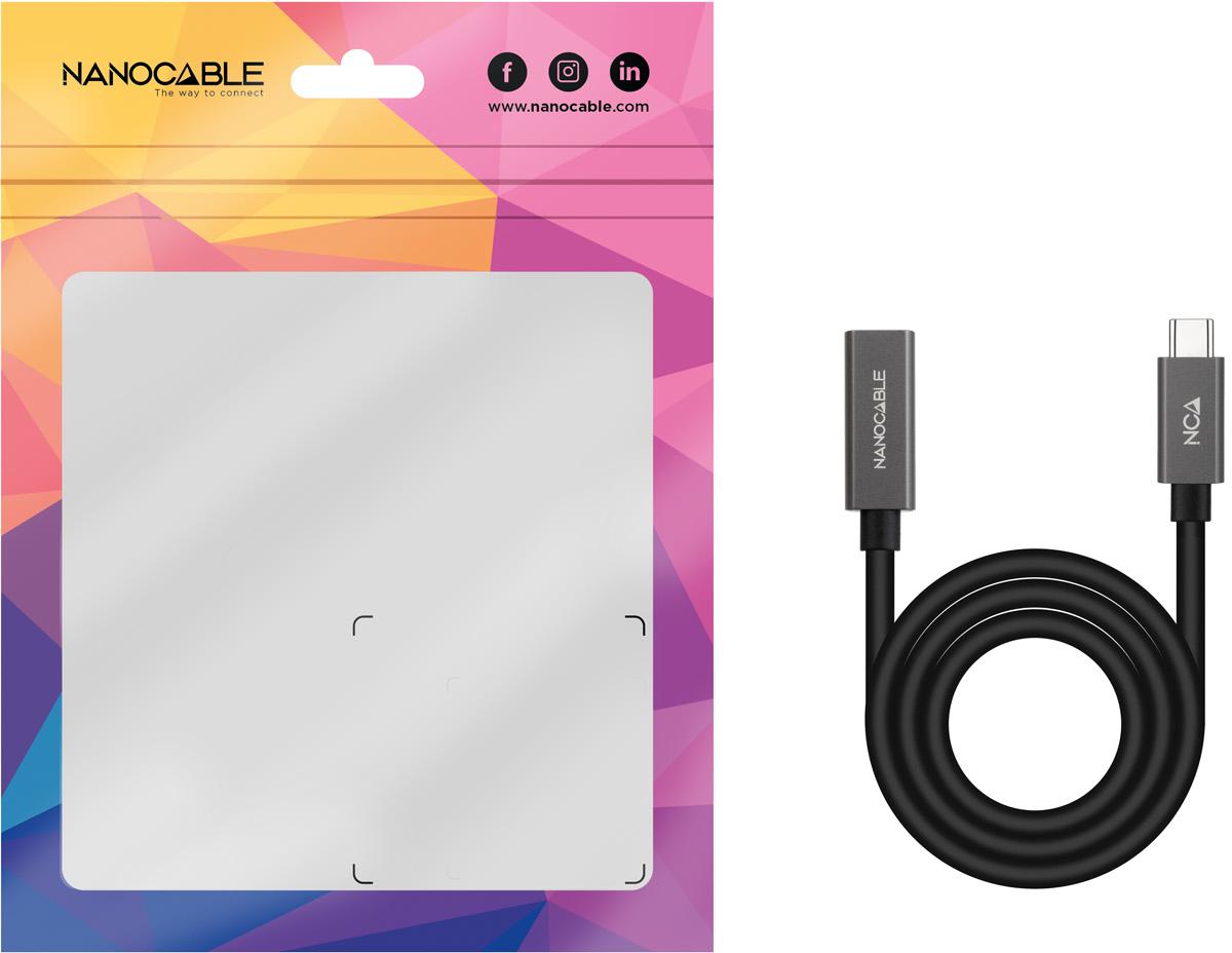 Nanocable - Cabo USB 3.2 Gen2x2 Nanocable 4K/60Hz USB-C M/F 2 M