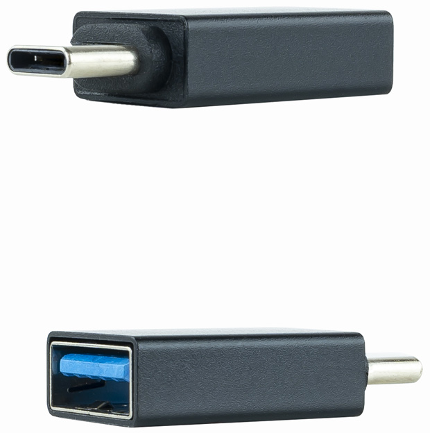 Nanocable - Adaptador USB-C Nanocable USB-C/M > USB-A/F Preto