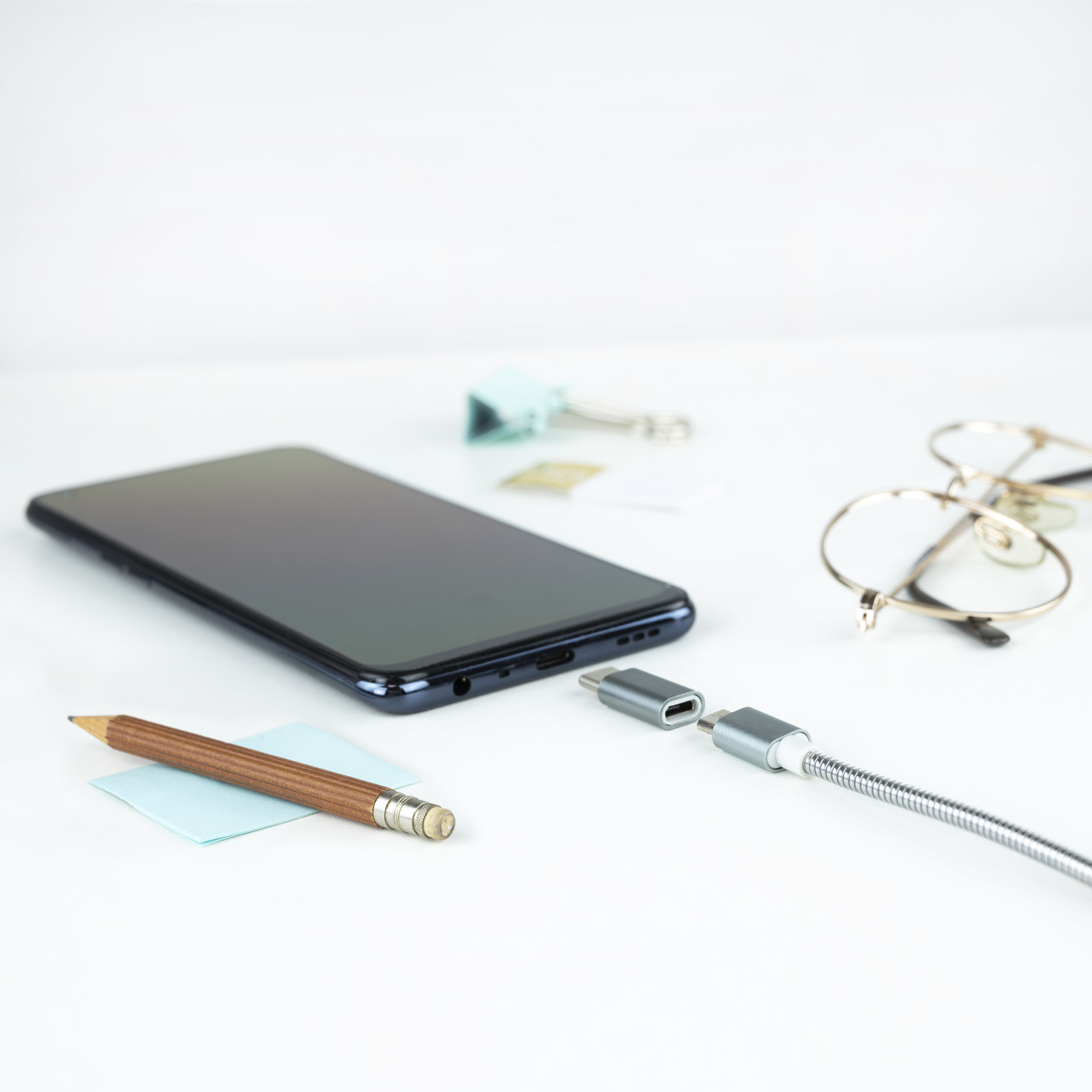 Nanocable - Adaptador USB-C Nanocable USB-C/M > USB-A/F Cinza