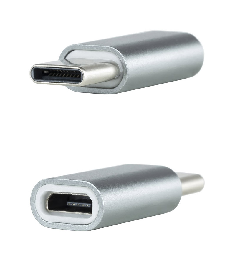Picture of Picture of Adaptador USB-C Nanocable USB-C/M > USB-A/F Cinza