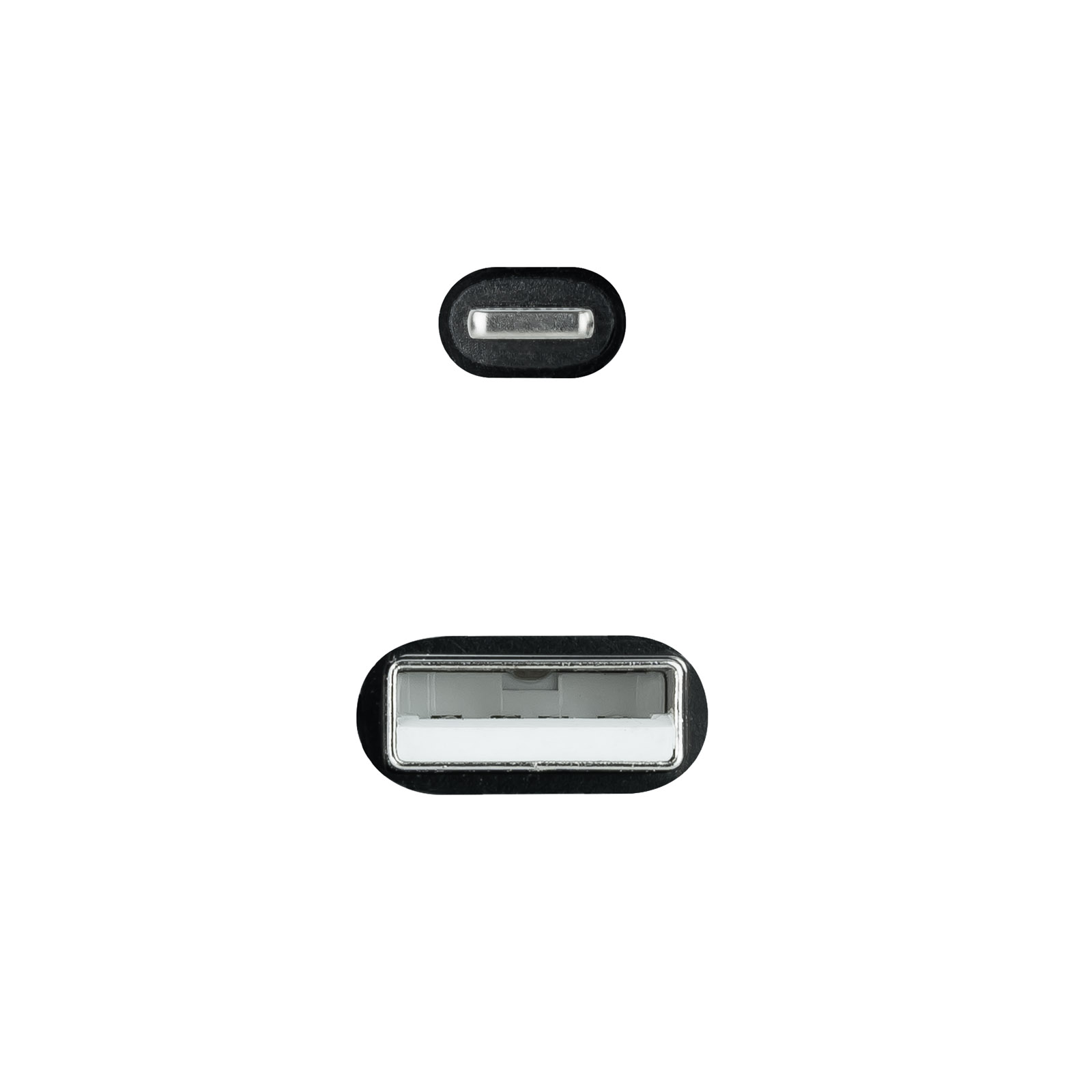 Nanocable - Cabo Lightning Nanocable Lightning/M > USB A/M Coiled 1M Preto