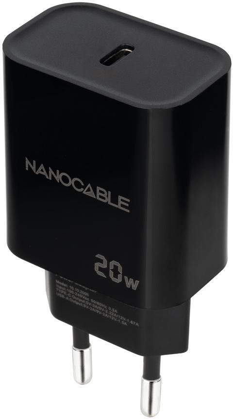 Picture of Picture of Carregador Nanocable USB-C PD 20W Preto
