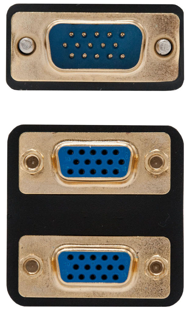 Nanocable - Cabo Bifurcador Nanocable SVGA(3C/9), VGA/M-2xVGA/F 20 CM