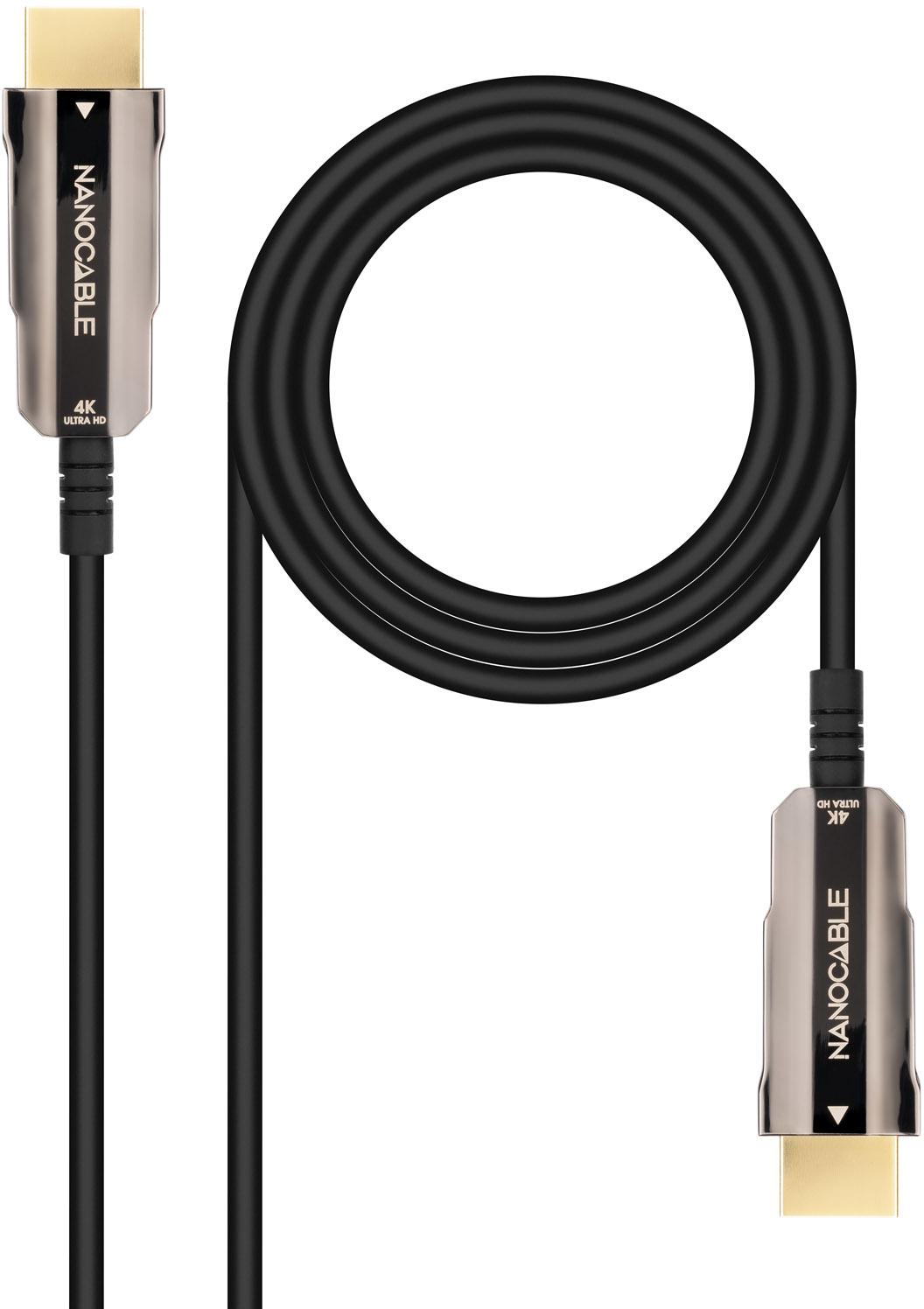 Picture of Picture of Cabo Nanocable HDMI V2.0 AOC 18Gbps 20M Preto