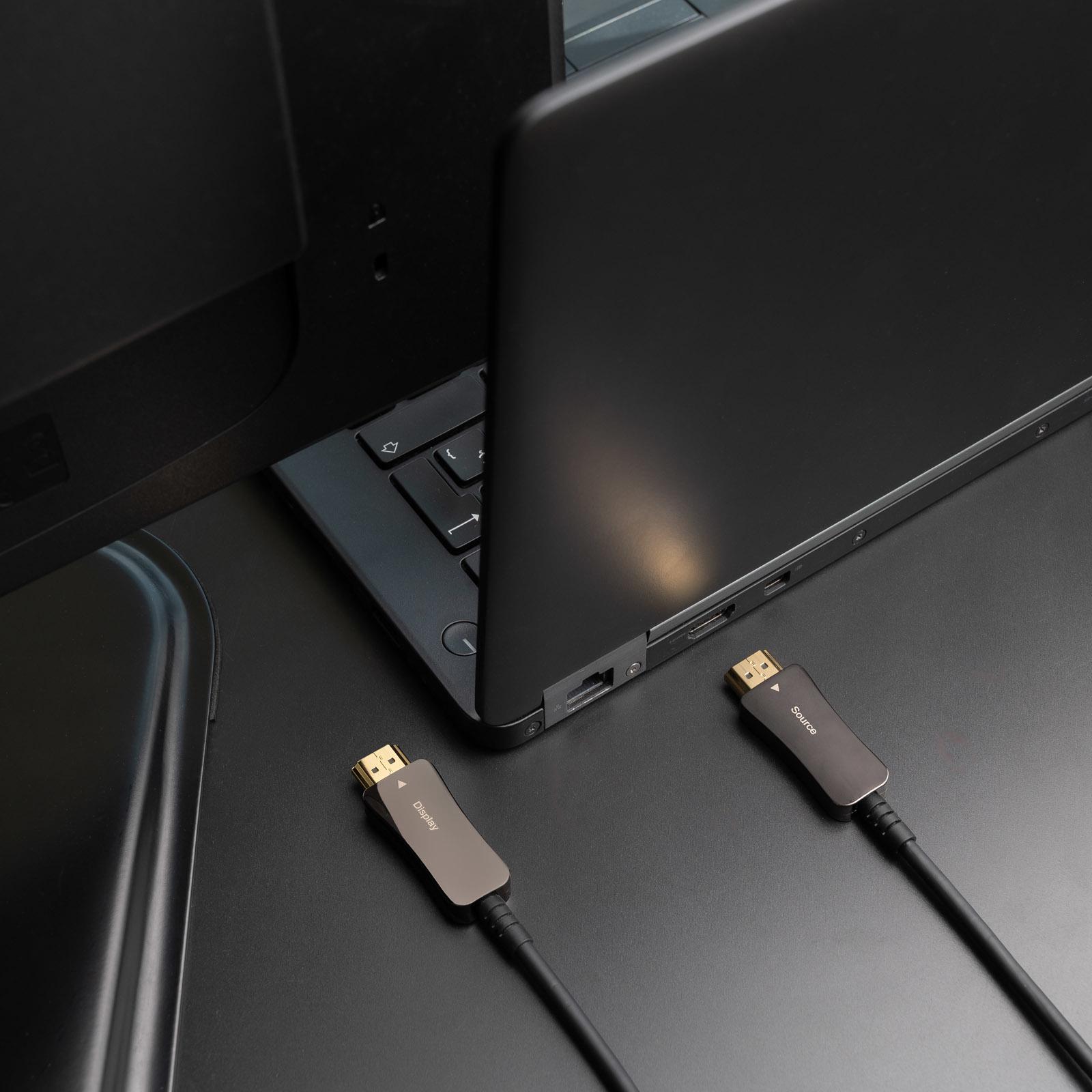 Nanocable - Cabo HDMI V2.1 AOC Nanocable 8K@60Hz 4K@120Hz 48Gbps A/M-A/M 10 m Preto