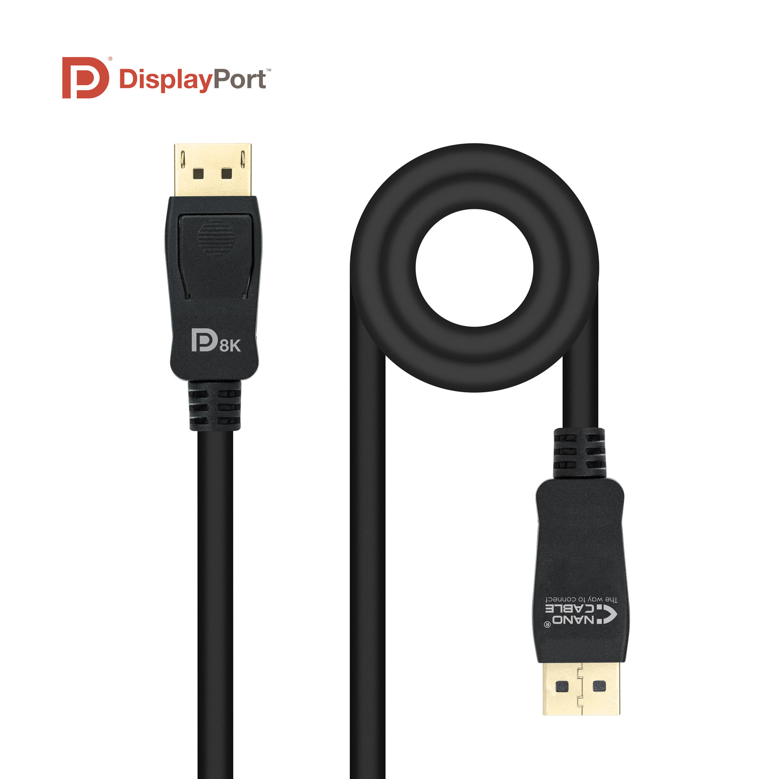 Picture of Picture of Cabo DisplayPort 1.4 Nanocable DP M/M 1.5 M Certificado VESA