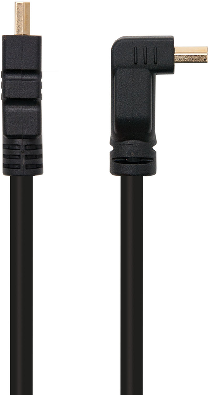 Nanocable - Cabo HDMI HEC 90º A M/M 1.8 M Preto